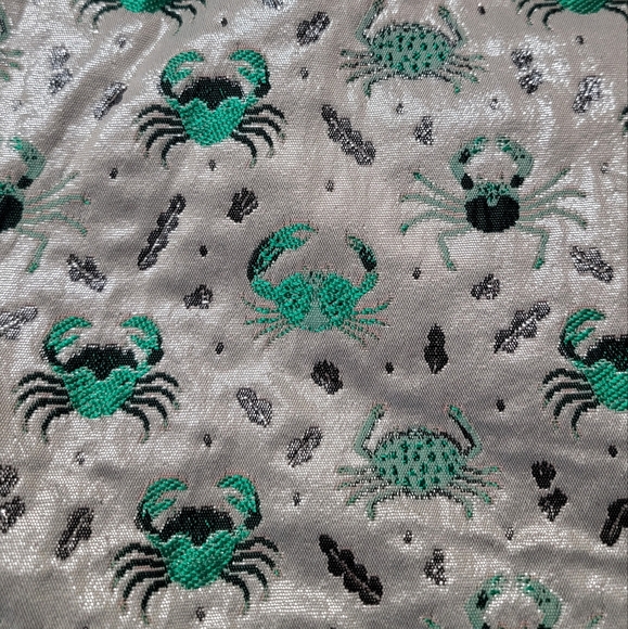 HASH TAG 3.1 Womens Shiny All-Over Crab Print High-Waisted Shorts - Picture 6 of 7